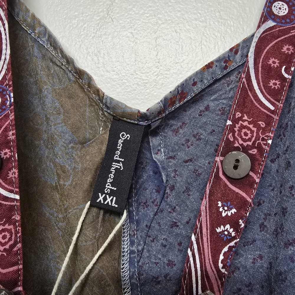 Sacred Threads Multicolor Patchwork Jumpsuit Over… - image 5